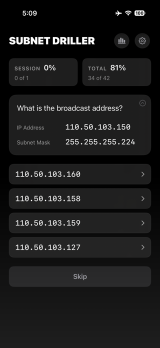 Subnet Driller - CCNA Practice Screenshot 1 of 7