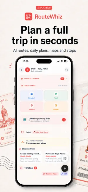 AI Trip Planner: RouteWhiz screenshot 1