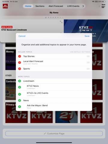 KTVZ 21 Bend, Central OR News iPad screenshot