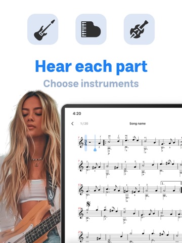 Sheets Music Scanner & Reader iPad screenshot