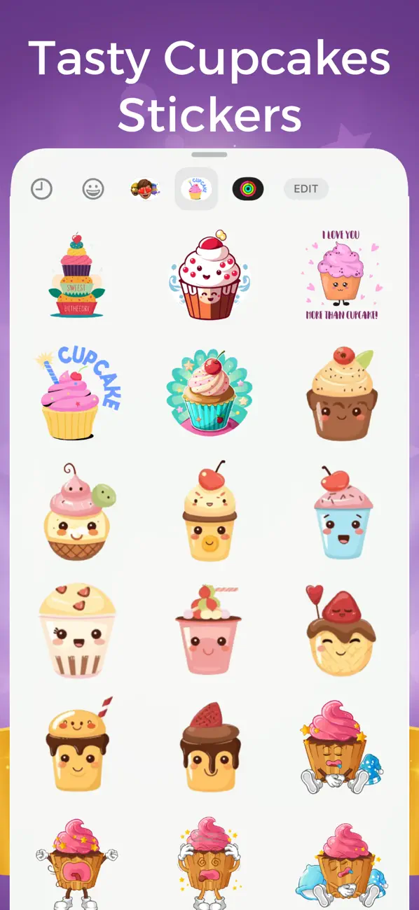 Screenshot #2 pour Tasty Cupcakes Stickers