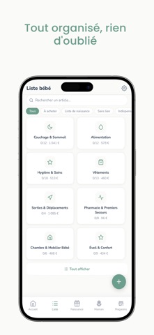 Nidoo - Liste de Naissance iPhone screenshot
