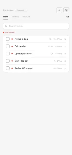 Tickweek screenshot 3