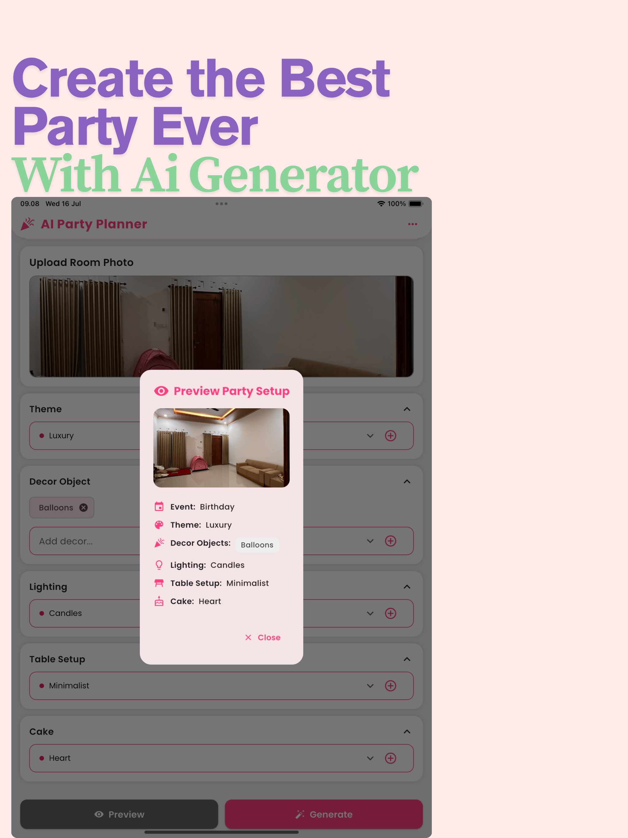 AI Party Planner & Designer