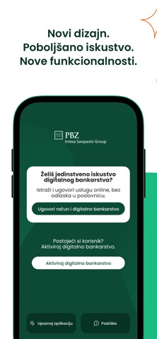 PBZ mobilno bankarstvo app screenshot