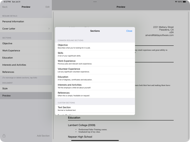 ‎Resume Designer 3 Screenshot
