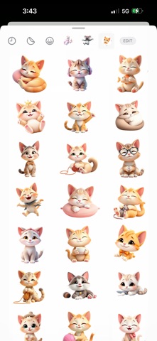 呼噜小猫贴纸 screenshot