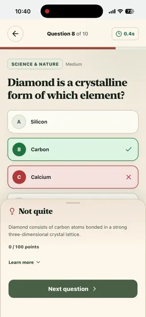 Curio:Daily Trivia screenshot 2