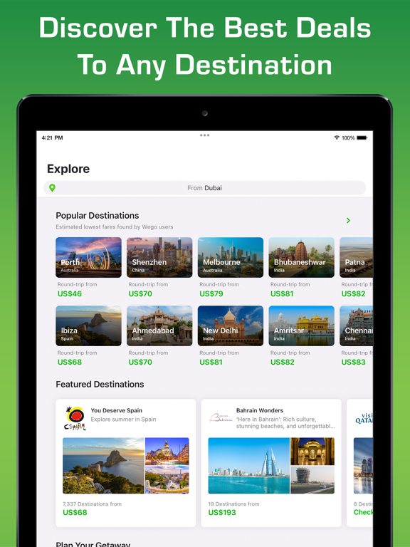Wego Flights & Hotels Booking iPad screenshot 4 - Travel app