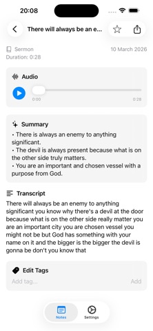 SermonScribe screenshot