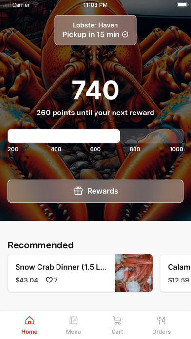 Lobster Haven iPhone screenshot 1 - Food & Drink app