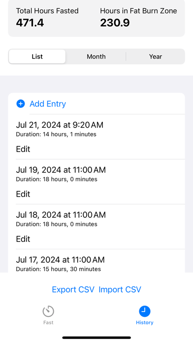 BurnFast Intermittent Fasting Screenshot