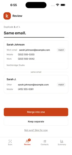 Capture d'écran de Knit Contacts sur iPhone 2