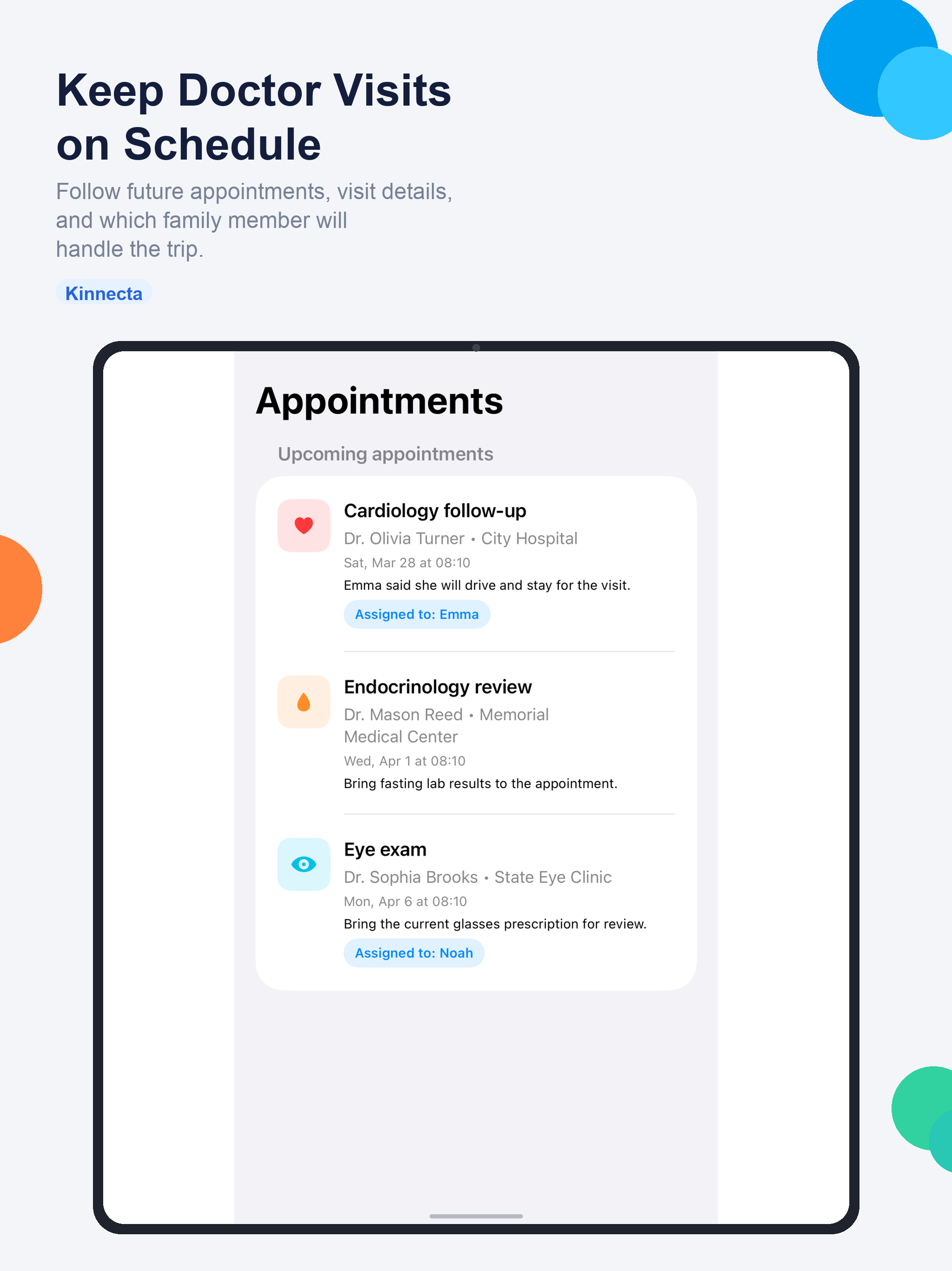 Kinnecta: Elderly Care & Meds