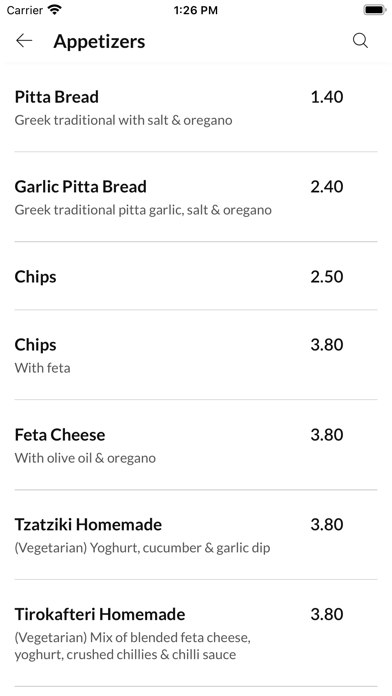 Zdrava Greek Restaurant Screenshot