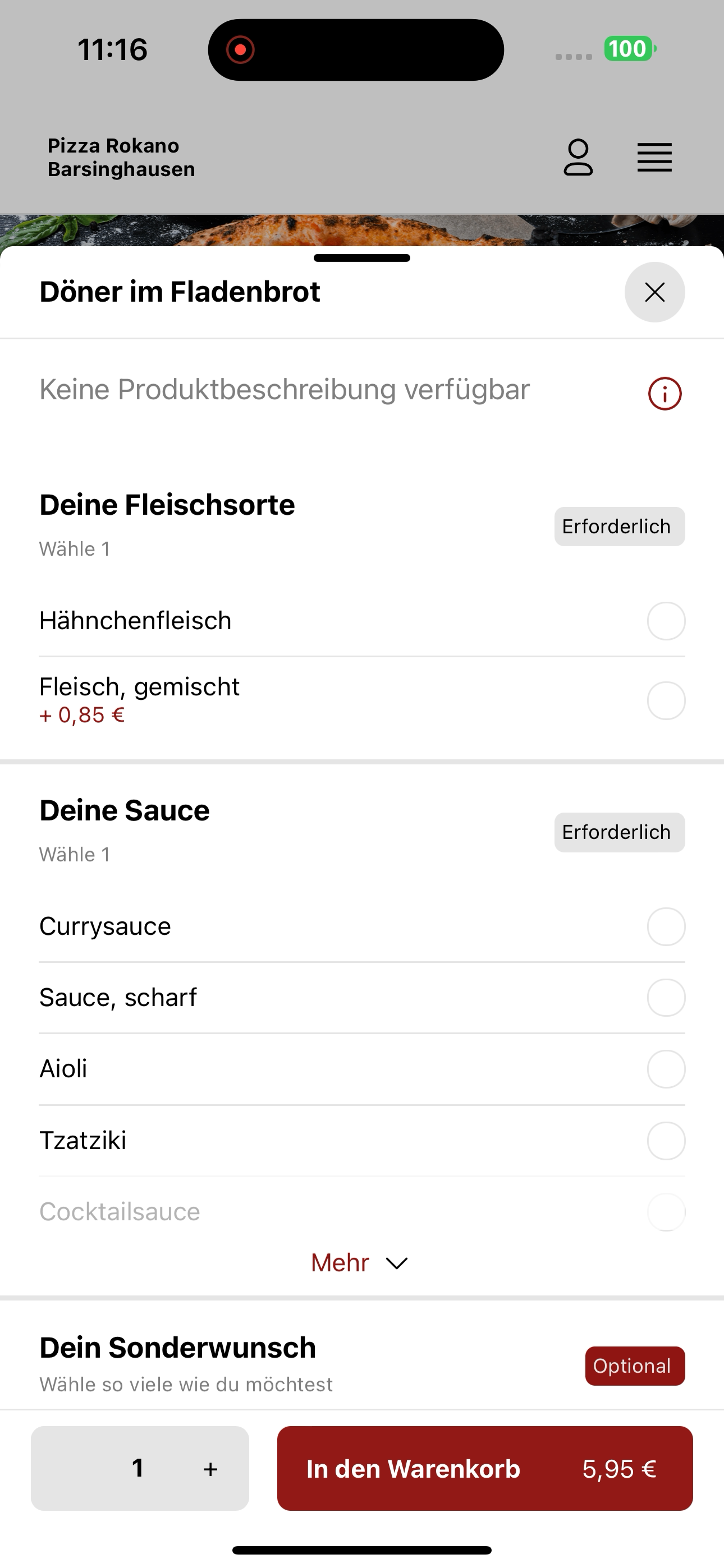 Pizza Rokano Barsinghausen screenshot 4