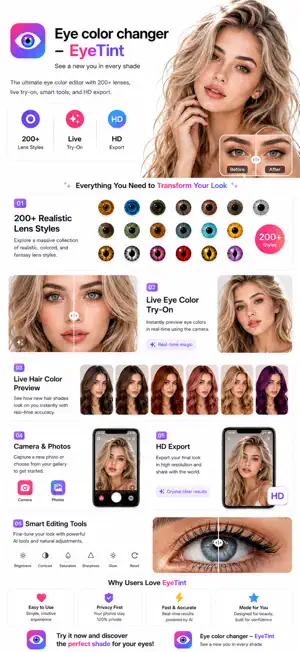 Eye color changer - EyeTint screenshot 1