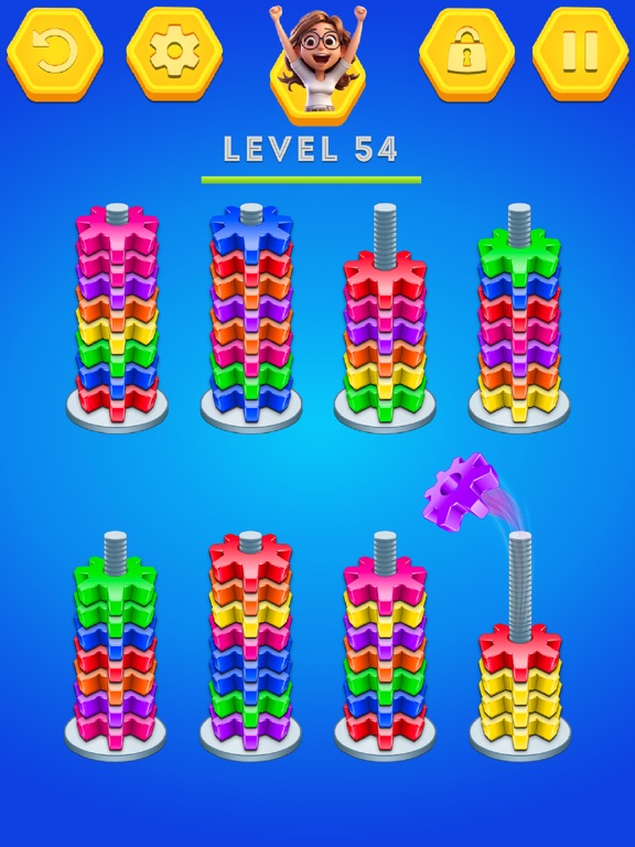 Screenshot #4 pour Noix Boulon : Tri Des Couleurs