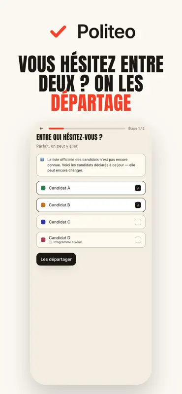 Politeo · Présidentielle 2027 screenshot 5 of 5