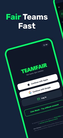 Create Teams & Tournaments Screenshot 1 of 8