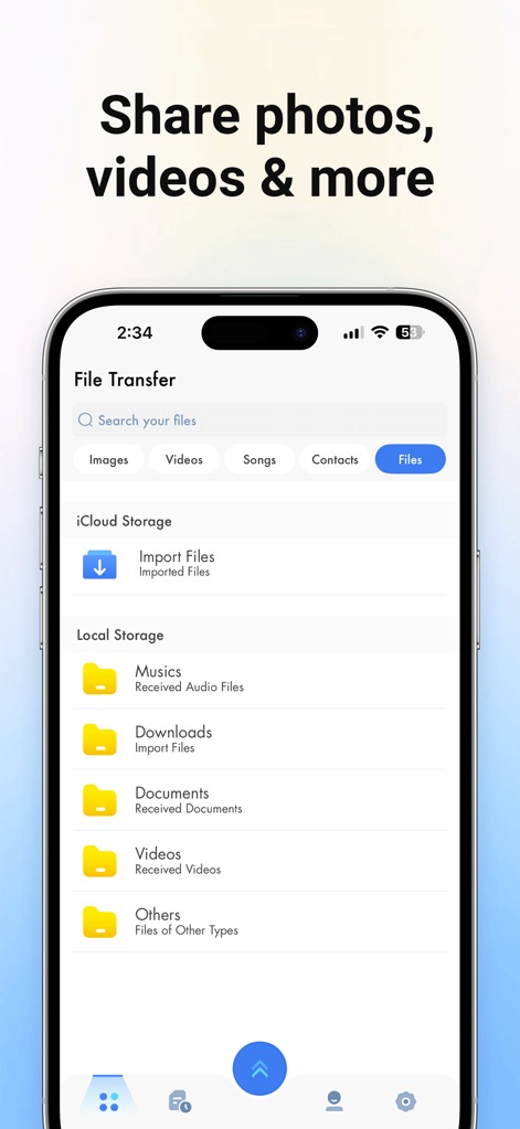 File transfer & Data Sharing - Entertainment App | MWM