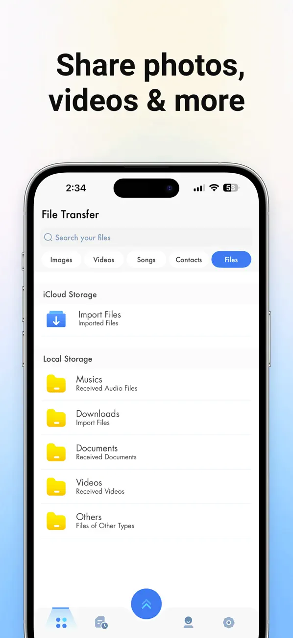 Screenshot #2 pour File transfer & Data Sharing