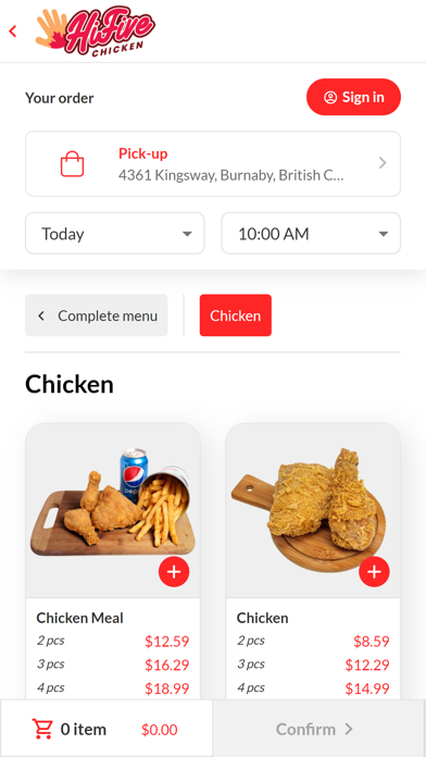 Hi Five Chicken - Restaurant Screenshot