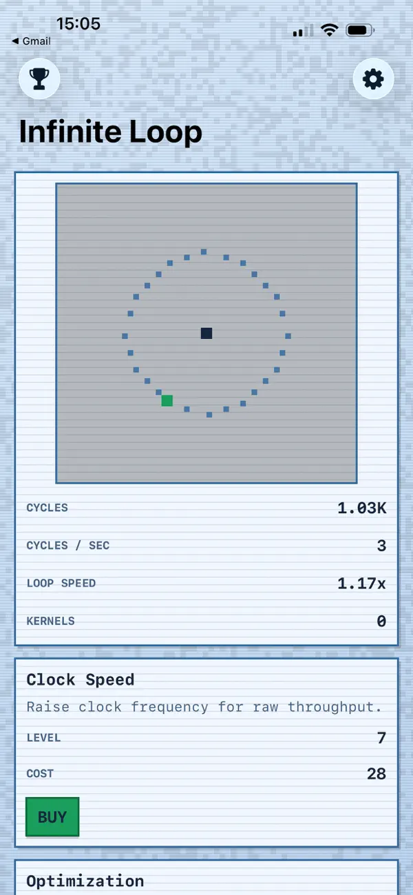 Screenshot #1 pour Infinite Loop: Idle Game