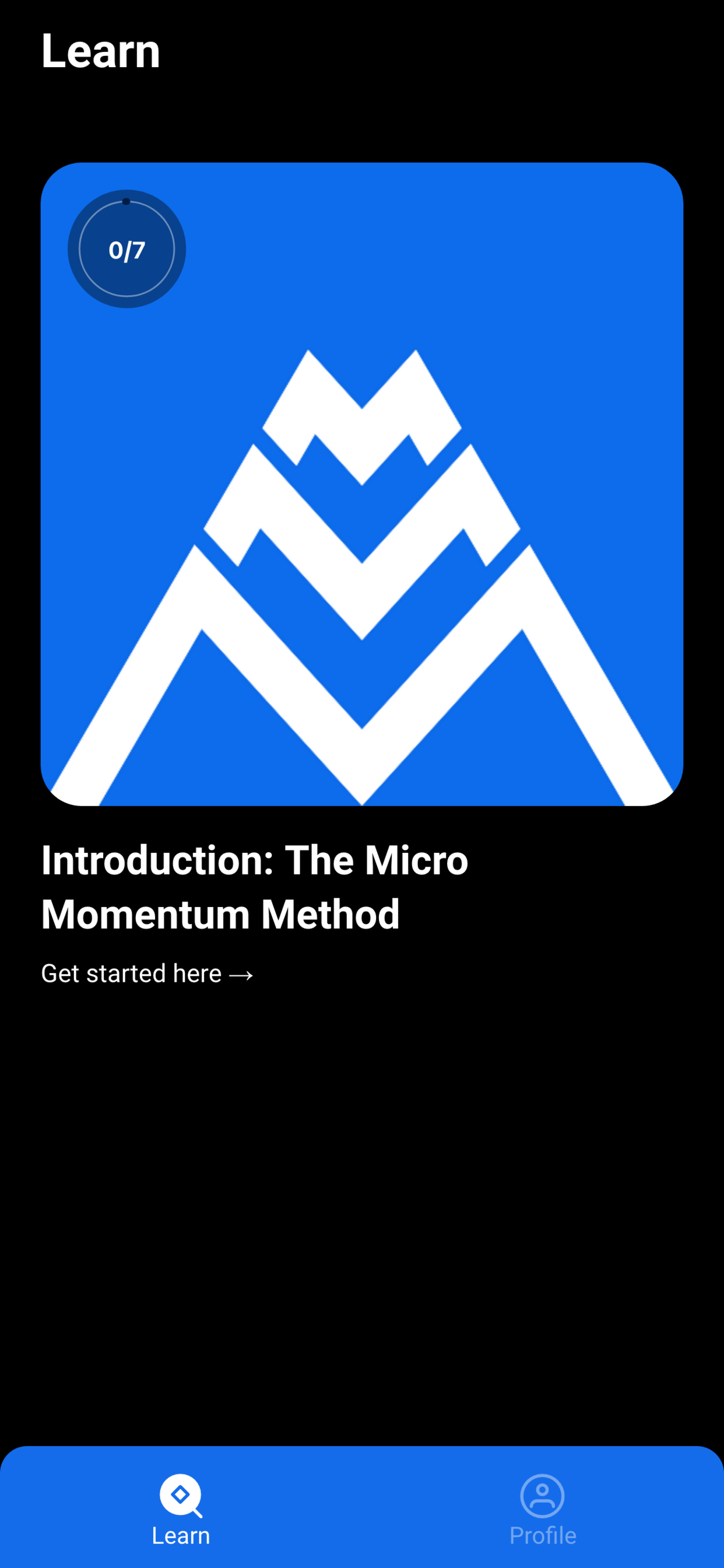 Micro Momentum Method