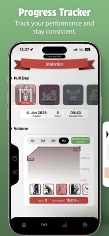Push me! Workout Planner screenshot