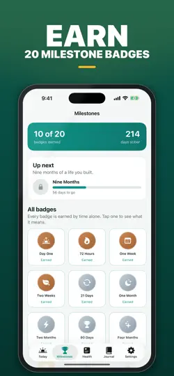 Screenshot von Sober: Nüchtern-Zähler auf dem iPhone 2