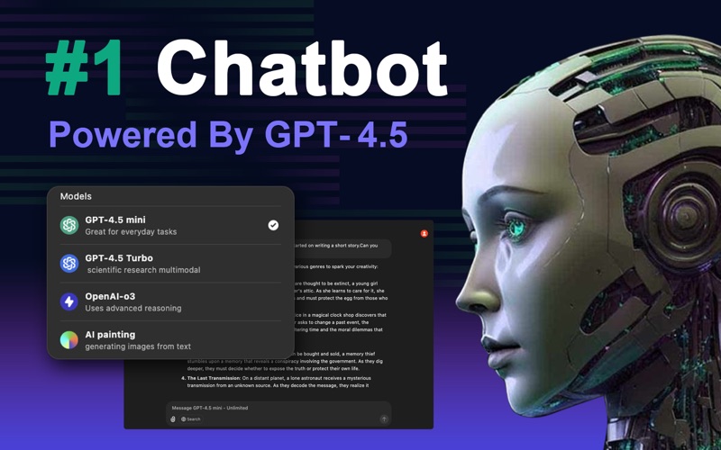 Screenshot #1 pour ChatBot4.5 - Chatbot français