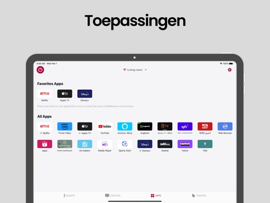 Afstandsbediening Smart LG TV iPad app afbeelding 2