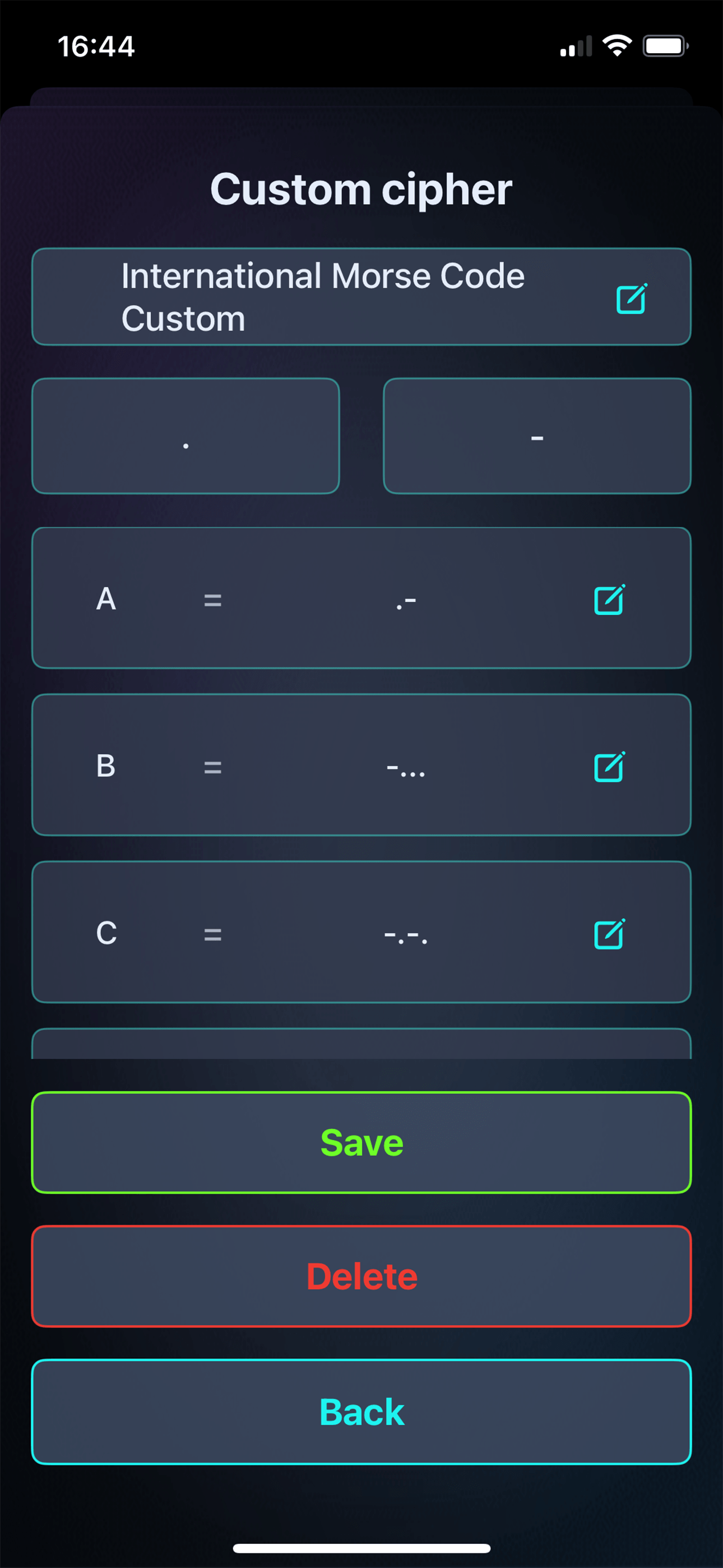 Symbol Morse screenshot 8