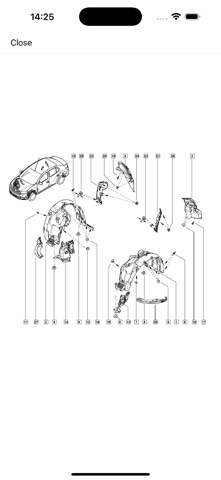 Car parts for Renault diagrams のスクリーンショット
