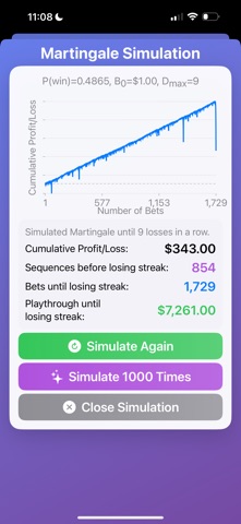Martingale Strategy screenshot