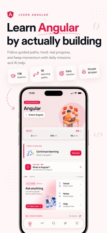 Learn Angular & TypeScript iPhone screenshot