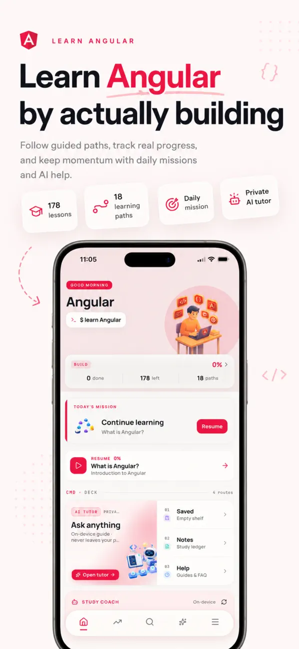 Screenshot #1 pour Learn Angular & TypeScript