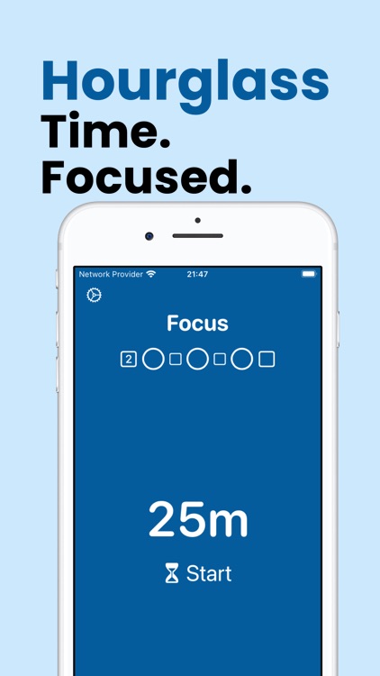 Hourglass - Time. Focused.
