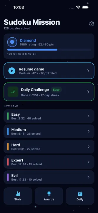 Sudoku Mission: Number Game screenshot 1