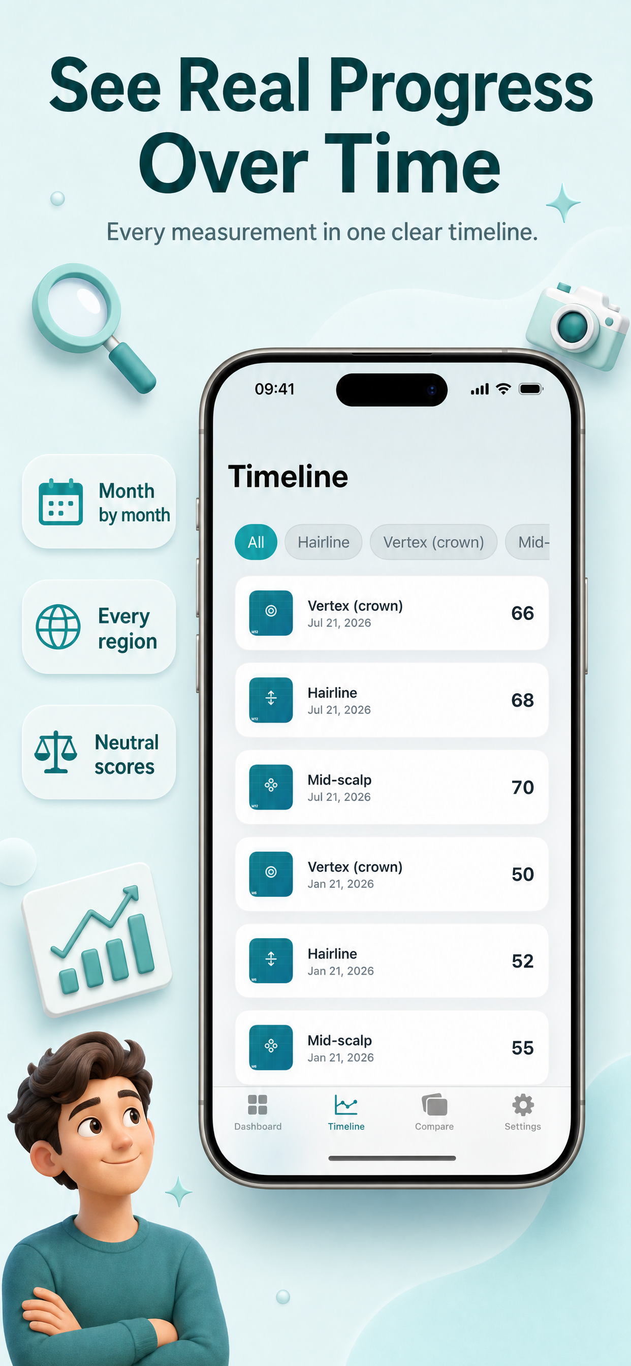 Densio: AI Hair Growth Tracker screenshot 3