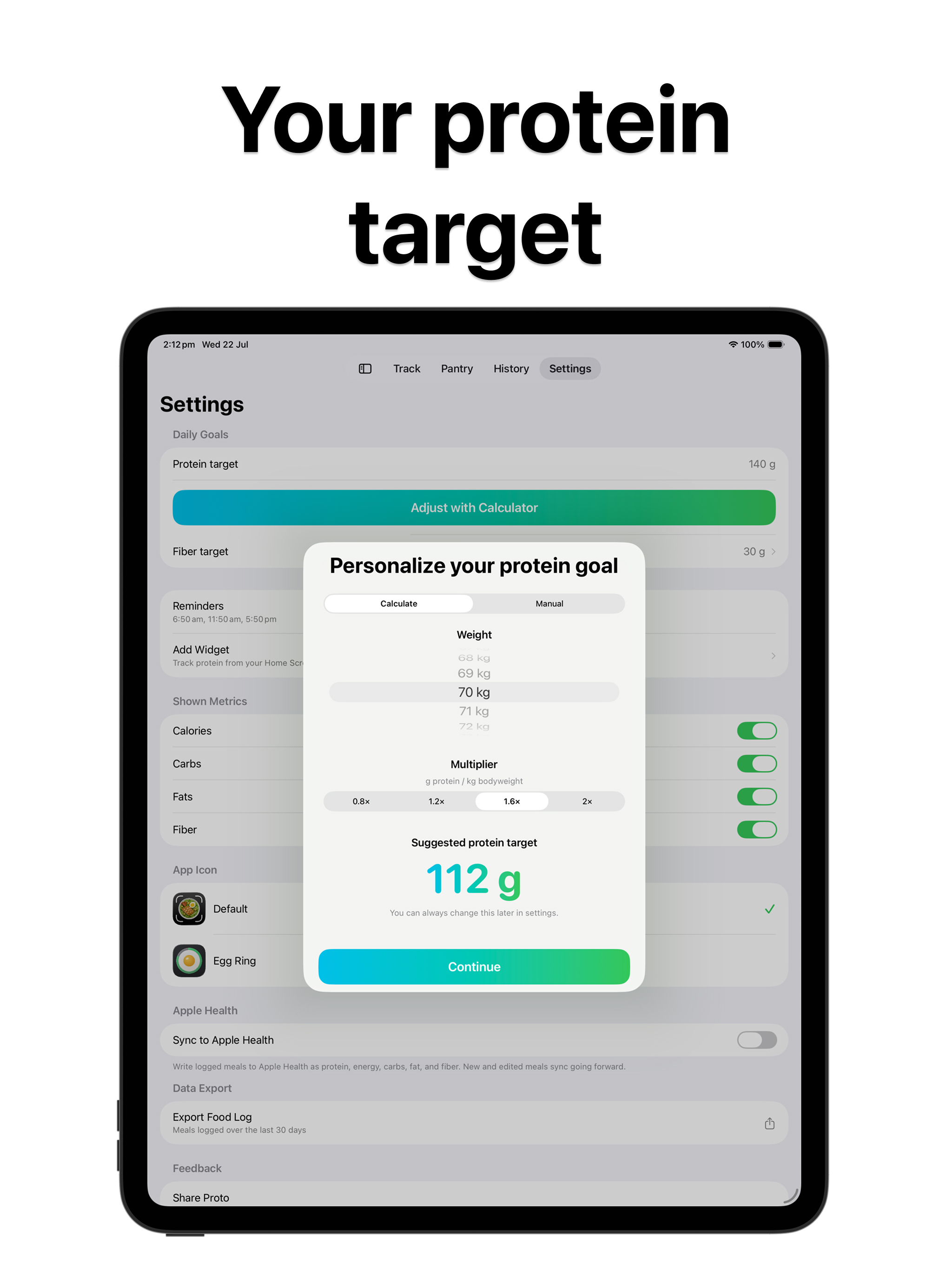 Proto Protein & Fiber Tracker screenshot 12