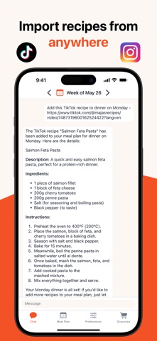 Saffie AI Meal Planner iPhone screenshot