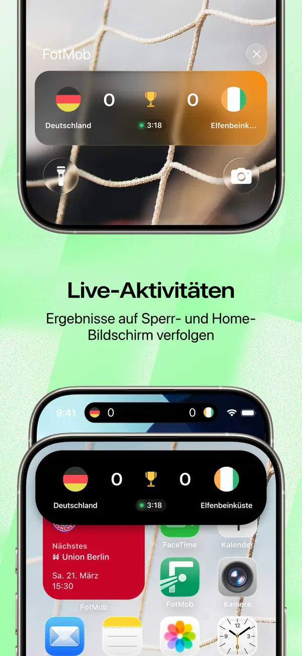 FotMob - Fußball Ergebnisse iPhone App Screenshot 2 – Sport
