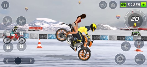 Moto Bike Wheelie Master - This image highlights the precise balance needed for advanced wheelie stunts with a passenger and the detailed in-game environment, offering a glimpse into the varied gameplay.