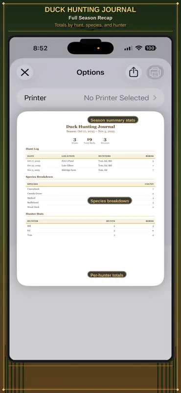 Duck Hunting Journal screenshot 8 of 9