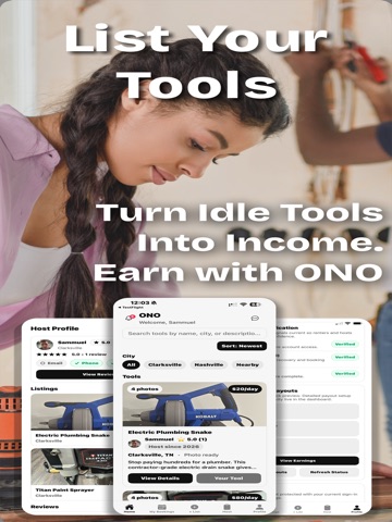 ONO Tool Rentals iPad screenshot
