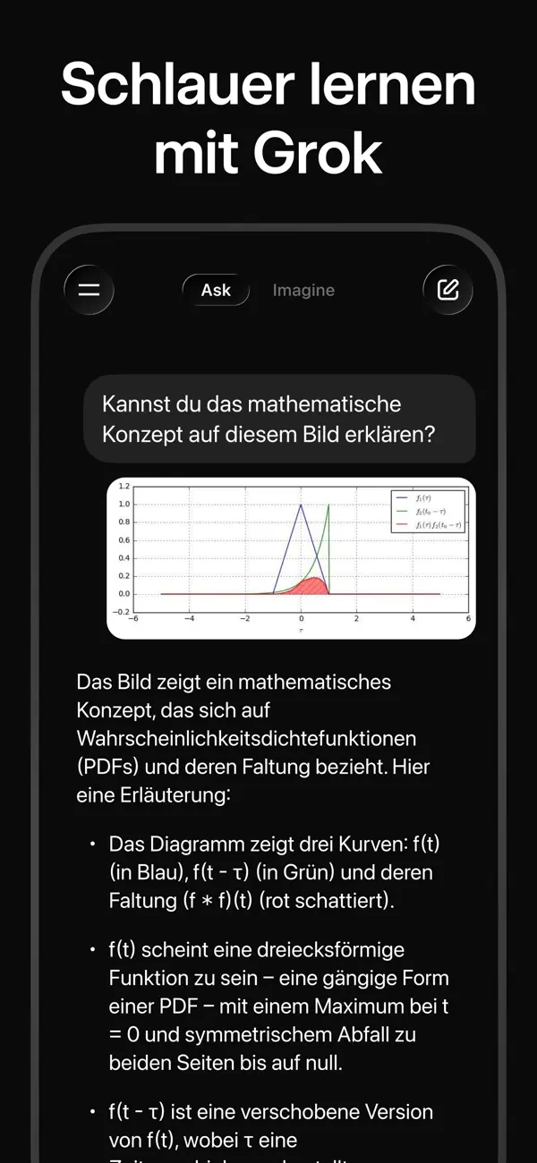 Grok - KI Assistent iPhone App Screenshot 6 – Produktivität