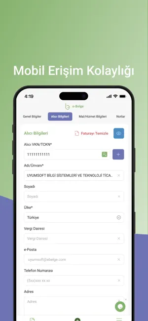 e-Belge: e-Arşiv Fatura screenshot 4