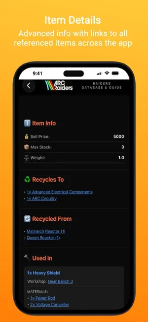 ARC Intel: A Raiders Database screenshot 3